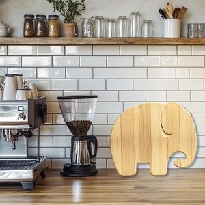 Elephant Shaped Bamboo Wood Chopping Board Serving Charcuterie Board for <strong>Kitchen</strong> Funny Cheese Plate Christmas Dinner Plate - Product Image 4