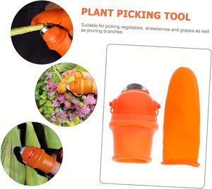 Couteau de cueillette de fruits, outil de taille de plantes de jardin, protecteur de doigts en silicone pour la récolte et la coupe des légumes - Product Image 2