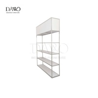Expositor de Cuatro Niveles de Acero Inoxidable Pulido con Estructura Metálica Desmontable, Soporte para Pasteles, Flores y Botellas, Ideal para Alquiler en Eventos