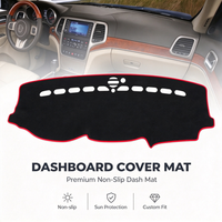 Housse de tableau de bord de voiture antidérapante, tapis de protection décoratif, accessoire d'intérieur, Console centrale, pour Jeep Grand Cherokee 2011 – 2020