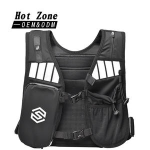 Gilet d'hydratation de course à pied en polyester pour sports de plein air avec sac à dos réfléchissant à double poche pour marathon, trail et jogging - Product Image 5