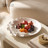 Assiette à fruits en céramique Omaysn, assiettes en forme de fruits en céramique, assiettes à fruits en porcelaine, assiettes contemporaines pour table à manger organique
