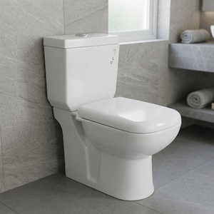 WC en céramique blanc chocolat de style moderne de haute qualité, deux pièces, avec fonction désodorisante pour lavabo et salle de bain - Product Image 5