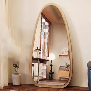 Modern Handmade Glass <b>Full</b> Body <b>Standing</b> Floor <b>Mirror</b> with Aluminum Frame Shatterproof Design for Bedroom Living Room Home Decor - Product Image 6