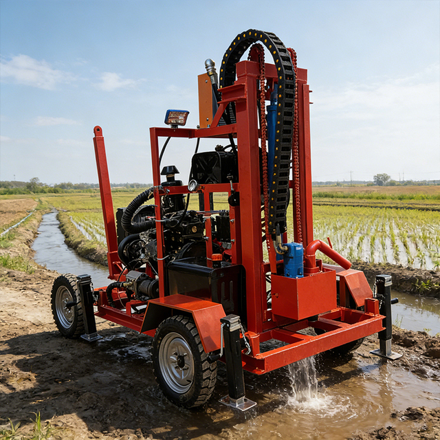 High Power Strong Torque Deep Well Drilling Rig Borehole Machine Portable Water Well Equipment