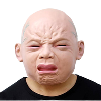 Masque intégral en latex souple pour bébé qui pleure, idéal pour les blagues, costumes d'Halloween, carnaval, fête costumée, nouveauté tendance