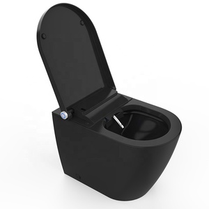 2026 모던 유럽식 욕실 벽걸이형 지능형 변기 세트 자동 플러시 매트 블랙 스마트 변기 비데 포함 - Product Image 1
