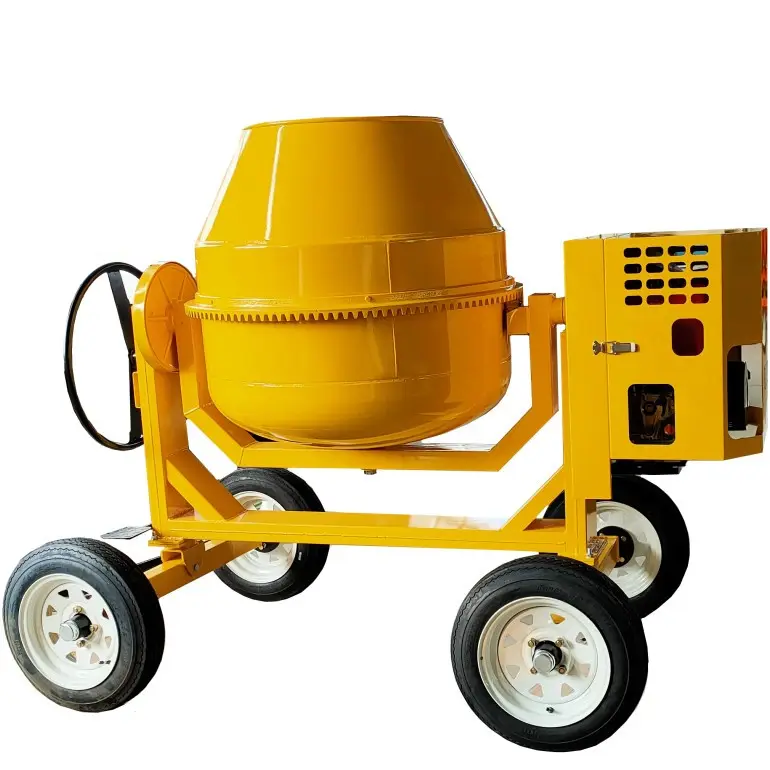 Benzinemotor Beton Cement Mixer 350l 500l 600l 700l 800l Mobiele Betonmixer Machine Met Trommel