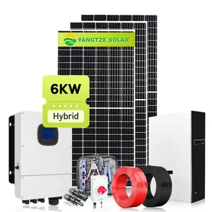 6kw 8kw fuera de la red sistema de almacenamiento solar nuevo sistema de energía del generador solar de alta eficiencia con batería