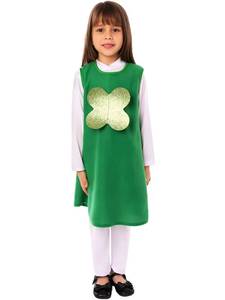 Disfraz de Trébol de Cuatro Hojas del Día de San Patricio de Irlanda con Sombrero para Niñas, Disfraces Verdes para Fiestas, Ropa de Duende para Niños - Product Image 4