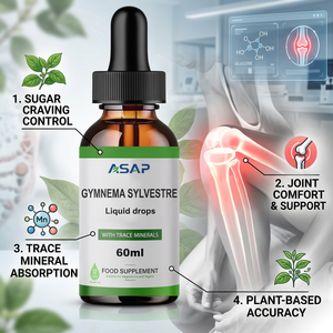 Ausreson – Gouttes d'extrait de feuille de Gymnema <span class=keywords><strong>Sylvestre</strong></span> en marque blanche, vente en gros, 60 ml, suppléments végétaliens, gouttes liquides de Gymnema <span class=keywords><strong>Sylvestre</strong></span> - Product Image 2