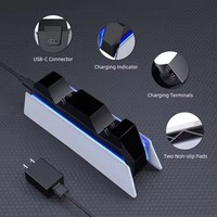 NKiwi AFBPTEK Chargeur rapide pour contrôleur PS5 Station de charge double en blanc Nouvel état Accessoires de jeu