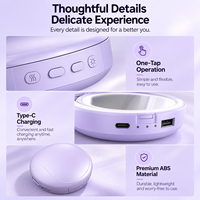 Câble de charge 3-en-1 et chauffe-mains réutilisables, chauffe-mains rechargeables (lot de 2) avec miroir de maquillage lumineux à LED