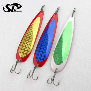 SUPERIORFISHING sendok umpan bergerak, sendok Memancing Trolling, umpan grosir umpan pancing OEM logam Spinner sendok