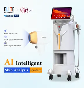 Newest 3000W Diode Hair Removal Laser Machine 4 Wavelengths 755+808++940+1064 Stationary Style With 2 Years Warranty