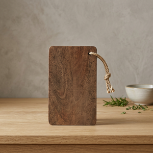 Tabla de Cortar Rectangular de Madera de Acacia Real, Fácil de Limpiar, No Tóxica, Duradera, con Asa de Cuerda, 1.5 cm de Grosor, Ecológica, Apta para Lavavajillas - Product Image 1