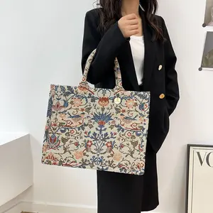 Fashion Woman Lady Vintage Embroidery Tote Bag Handbag Shoulder Bag Traveling Shopping Newest Style