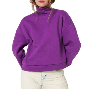 Pull à manches longues confortable pour femme, style décontracté, col montant, sweat-shirt de luxe, tissu de qualité supérieure - Product Image 4