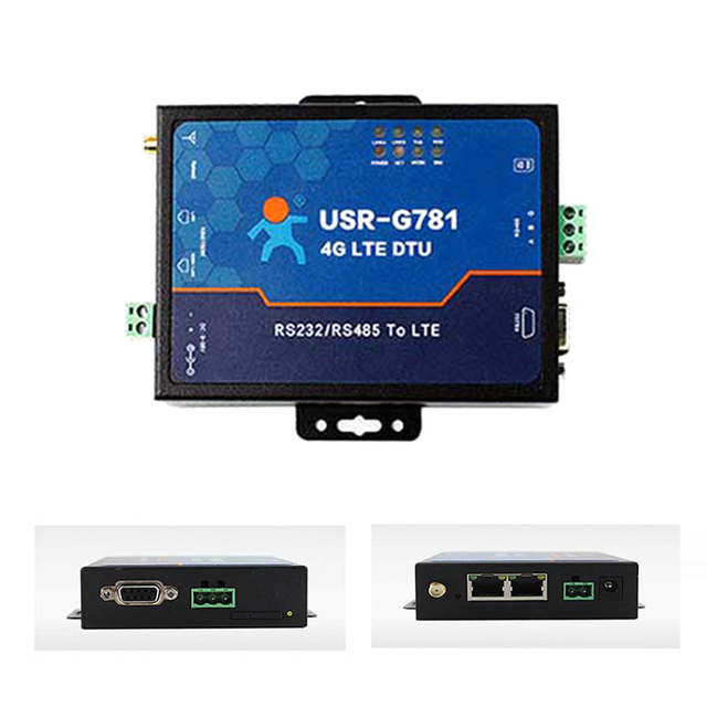 Industrial Cellular Modem Router USR-G781 Transparent Data Transmission RS232 RS485 Serial to 4G LTE Modem with Ethernet Port