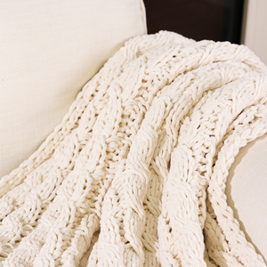 Chunky Knit Blanket Throw Soft <span class=keywords><strong>Jumbo</strong></span> Chenille Blanket Yarn Cozy Modern Style Soft Throws for Home Use Taille personnalisable - Product Image 1