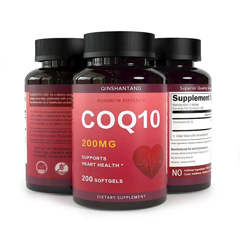 Nhà Máy Bán buôn Halal Coenzyme Q10 bột viên nang viên nang softels dầu hòa tan 98% vitamin axit amin và Coenzyme Q10