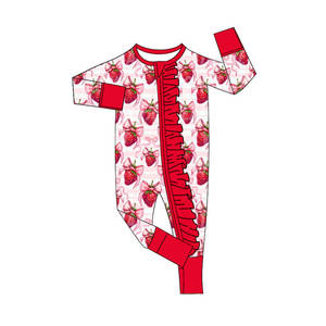 LR2720 RTS Infant <b>baby</b> navy duck Valentine Embroidery kids wholesale romper long sleeve <b>jumpsuit</b> child set - Product Image 3