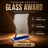 Trophée Sportif en Cristal en Gros – Récompense de Champion Personnalisée avec Impression UV et Technique de Gravure Sablée