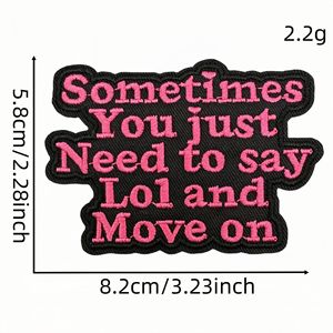 Phim Hoạt Hình Toán Học Loạt Tiếng Anh Câu Ngắn Thêu Vải Sắt Trên Các Bản Vá Lỗi Quần Áo Túi Vá Dán - Product Image 5