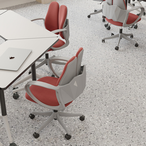 Moderner Bürostuhl mit Mittlerer Rückenlehne und Netzstoff, Geteiltes Rückendesign für Schulungsräume, Bildungszentren, Büros und Kreative Arbeitsbereiche - Product Image 2