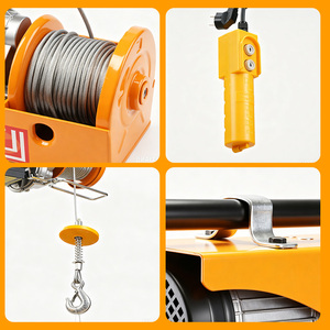 Paranco Elettrico Mini da 100-1000kg 220V con Altezza di Sollevamento 12/20/30m, Paranco a Fune Metallica per Ristrutturazioni e Costruzioni Domestiche - Product Image 4