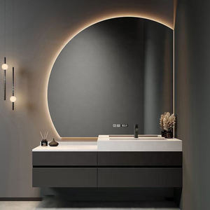 George Groep Aangepaste Moderne Appartement Badkamer Ijdelheden Met Vintage Waterdichte Wastafel Kasten Lakoppervlak Deurpaneel In Mdf Materiaal - Product Image 5