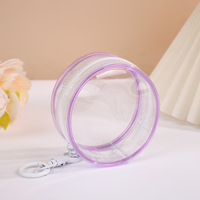 Boîte de présentation transparente pour figurines en plastique, pochette transparente pour porte-clés, étui de présentation transparent à fermeture éclair, mini pochette pour figurines, objets de collection