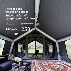 Tienda de Campaña Inflable Fabricada en China, Refugio Portátil de Lujo para Exteriores con <span class=keywords><strong>Tela</strong></span> de Algodón TC Impermeable y con Protección UV - Product Image 4