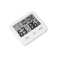 Digitales Thermometer Hygrometer Innenraum-Temperatur- und Feuchtigkeitsmesser mit Uhr MAX MIN Speicher für Zuhause Büro Kinderzimmer