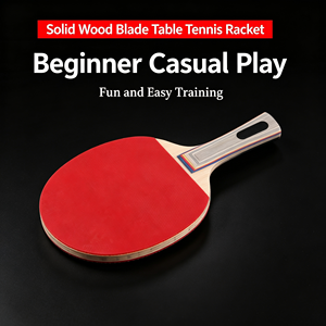 Raquette de tennis de table professionnelle en bois massif monocouche avec caoutchouc à picots longs en carbone, éponge de 1,8 mm, poignée horizontale, colle inversée - Product Image 2