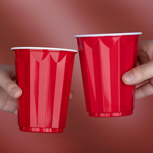 Skydear 16 Oz Rode Wegwerp Plastic Feest Drinkbekers Voor Verjaardag Afstuderen Halloween Drinkt Frisdrank Punch Barbecues Picknicks - Product Image 6