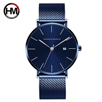 Montre-bracelet Hannah Martin, fabricant de montres, logo personnalisé, dernières montres à mouvement quartz, montres classiques colorées minimalistes pour hommes