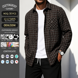 <span class=keywords><strong>Chemise</strong></span> à carreaux à manches longues pour <span class=keywords><strong>homme</strong></span> personnalisée <span class=keywords><strong>avec</strong></span> écharpe amovible, 100 % coton, boutonnée, pour le bureau ou les occasions décontractées, fabrication directe OEM - Product Image 1