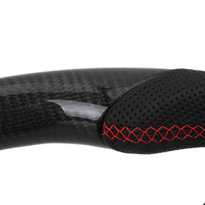 Volant de direction de style RS en cuir carbone semi-perforé avec bouton de démarrage R8 et sélection de conduite pour <span class=keywords><strong>Audi</strong></span> <span class=keywords><strong>A3</strong></span>/A4/A5/Q3/Q5/Q7 4L SQ5 SQ8 TTRS - Product Image 5