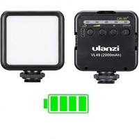 Ulanzi VL49 Lumière d'appoint LED pour appareil photo 5500K CRI95+ Rechargeable 2000mAh Luminosité réglable Portable Mini pour photographie et vlogging