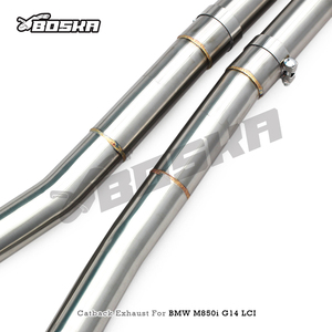 Silenciador de Escape Catback Personalizado con Válvula para M850/M850i LCI G14/G15/G16 4.4TT 2020-2024, Acero Inoxidable Boska con Acabado Pulido de 1.5mm - Product Image 4