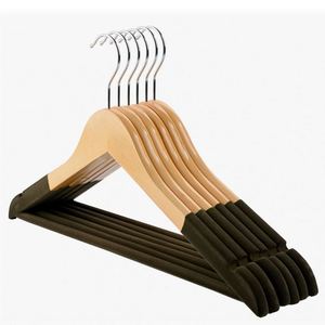 Cintres en bois de luxe modernes pour hôtel, avec logo personnalisé, pour manteaux, vestes, chemises et costumes, vente en gros, 100 unités - Product Image 1