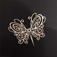 Nouvelles matrices de découpe en métal 3D en forme de papillon, pochoirs pour gravure et gaufrage pour scrapbooking et cartes DIY - Design floral argenté