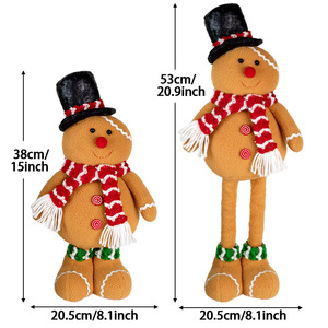 Decoraciones navideñas de nuevo estilo-Navidad <span class=keywords><strong>galleta</strong></span> hombre retráctil Chef pareja muñeca adornos muñecas decorativas para decoración del hogar - Product Image 4