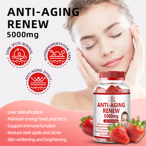 Gummies éclaircissantes pour la peau DUOZI Anti-Âge Renouvellement 5000mg avec Glutathion pour l'élimination des taches brunes et le soin de l'hyperpigmentation, 60 gummies - Product Image 2