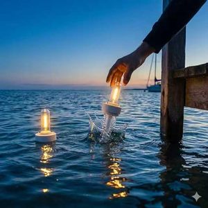Warm Harmony Salt Water <b>Candle</b> Lamp Led <b>Floating</b> Waterproof Light Portable For Camping Fishing And Indoor Use - Product Image 6