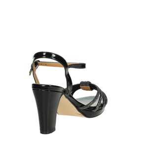 CN2002 sandali con tacco in oro aperto a punta quadrata alla moda con cinturino alla caviglia scarpe da sposa per feste matrimoni estivi sempreverdi solette - Product Image 3