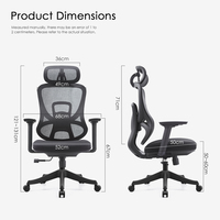 Chaise De bureau en maille ergonomique de conception de haute qualité chaise à dossier haut Foshan mobilier De bureau Cadeira De Escritorio Silla Oficina