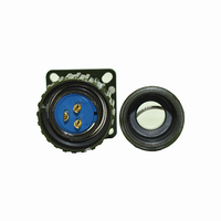 Connecteur circulaire de type Y2M-3TK, type à clip rapide, fiche d'aviation 3 broches, YP21 Y21M plaqué or, vert foncé