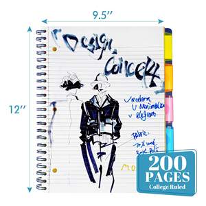 Cuaderno espiral A4 con divisores, cuaderno de notas de temática de la universidad, agujereado de 3 agujeros con bolsillos de almacenamiento - Product Image 6